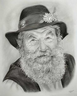portrait crayon du montagnard